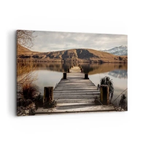 Schilderen op canvas - Landschap in stilte - 120x80 cm