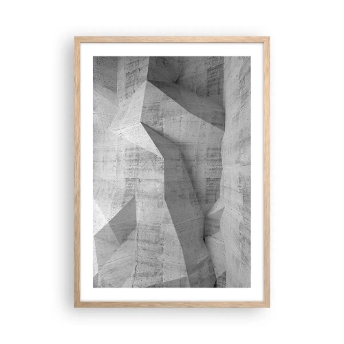 Een poster in een licht eiken lijst - Een echte uitdaging - 50x70 cm