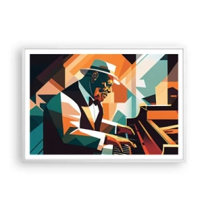 Poster in een witte lijst - Al die jazz - 100x70 cm