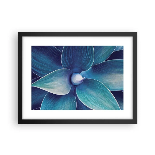 Poster in een zwarte lijst - Blauw uit de lucht - 40x30 cm