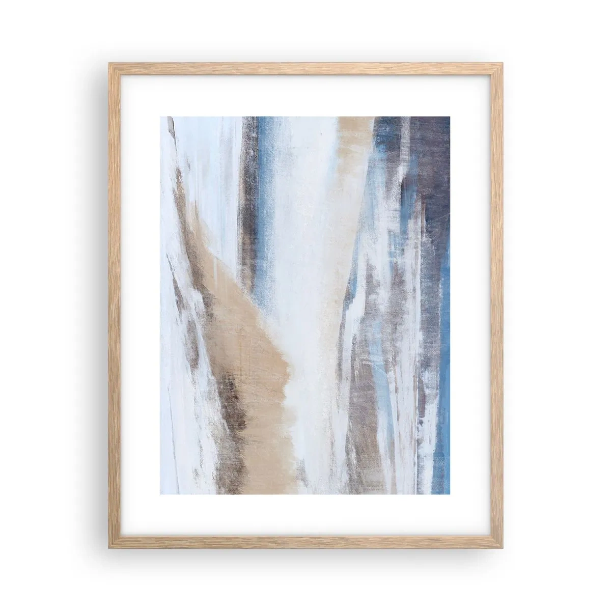 Een poster in een licht eiken lijst - Winterse compositie - 40x50 cm