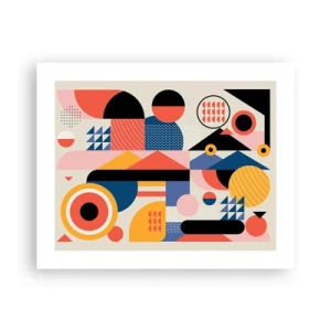Poster - Compositie: speel rond - 50x40 cm