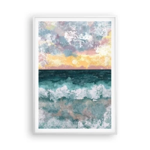 Poster in een witte lijst - Water, licht, lucht - 70x100 cm