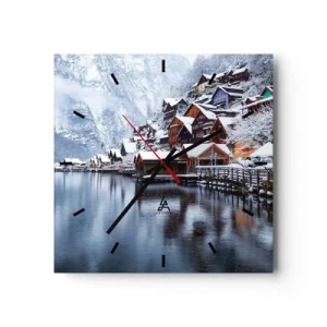 Wandklok - Klok - In winterdecoratie - 30x30 cm