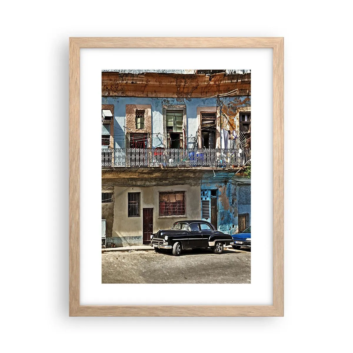 Een poster in een licht eiken lijst - Havana-vibes - 30x40 cm