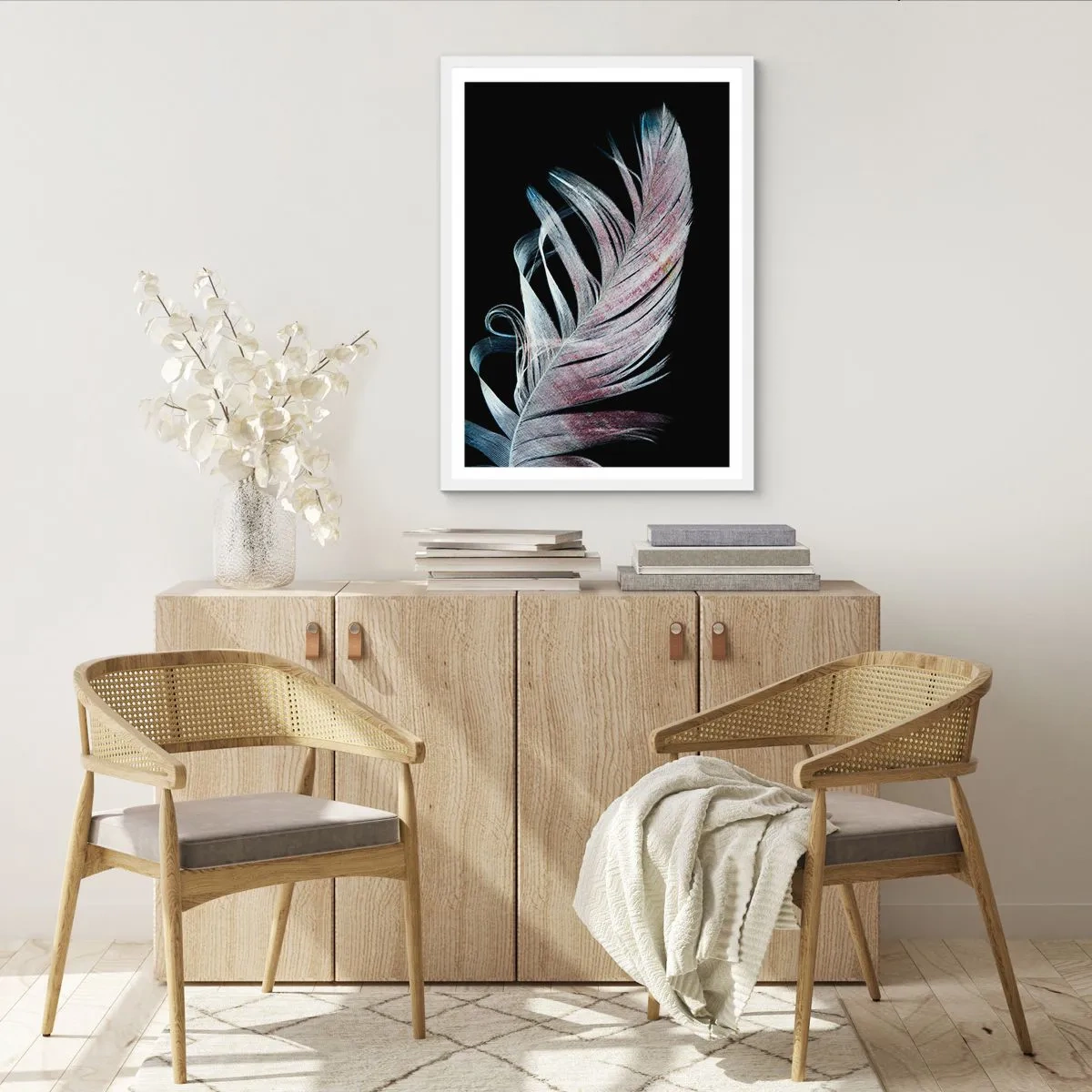 Poster in een witte lijst - Denk aan aanraking - 70x100 cm