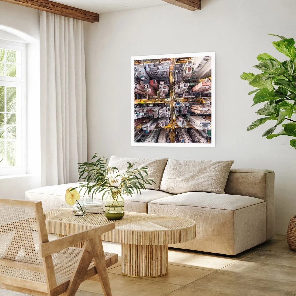 Poster - Groeten uit Hong Kong - 30x30 cm