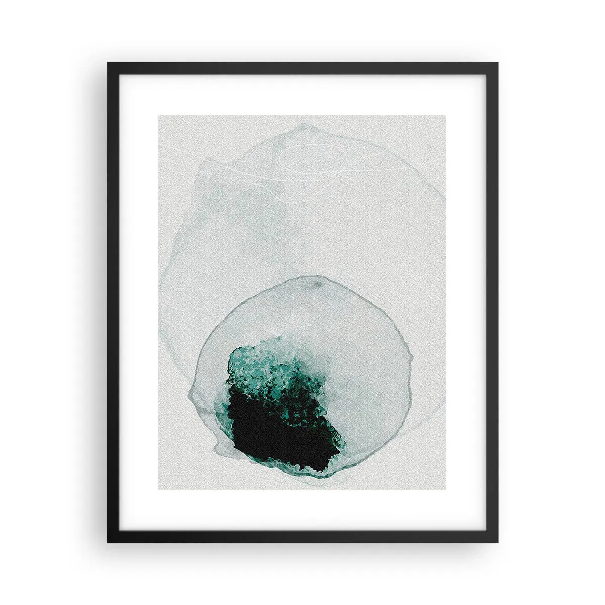 Poster in een zwarte lijst - In een druppel water - 40x50 cm
