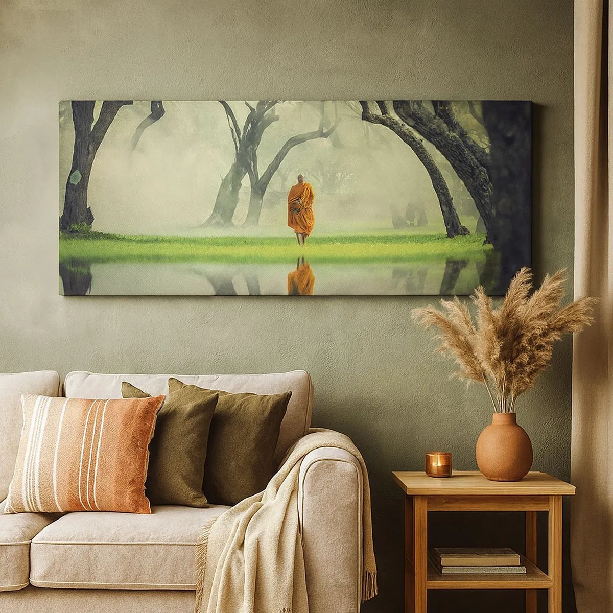 Schilderen op canvas - Op weg naar verlichting - 100x40 cm