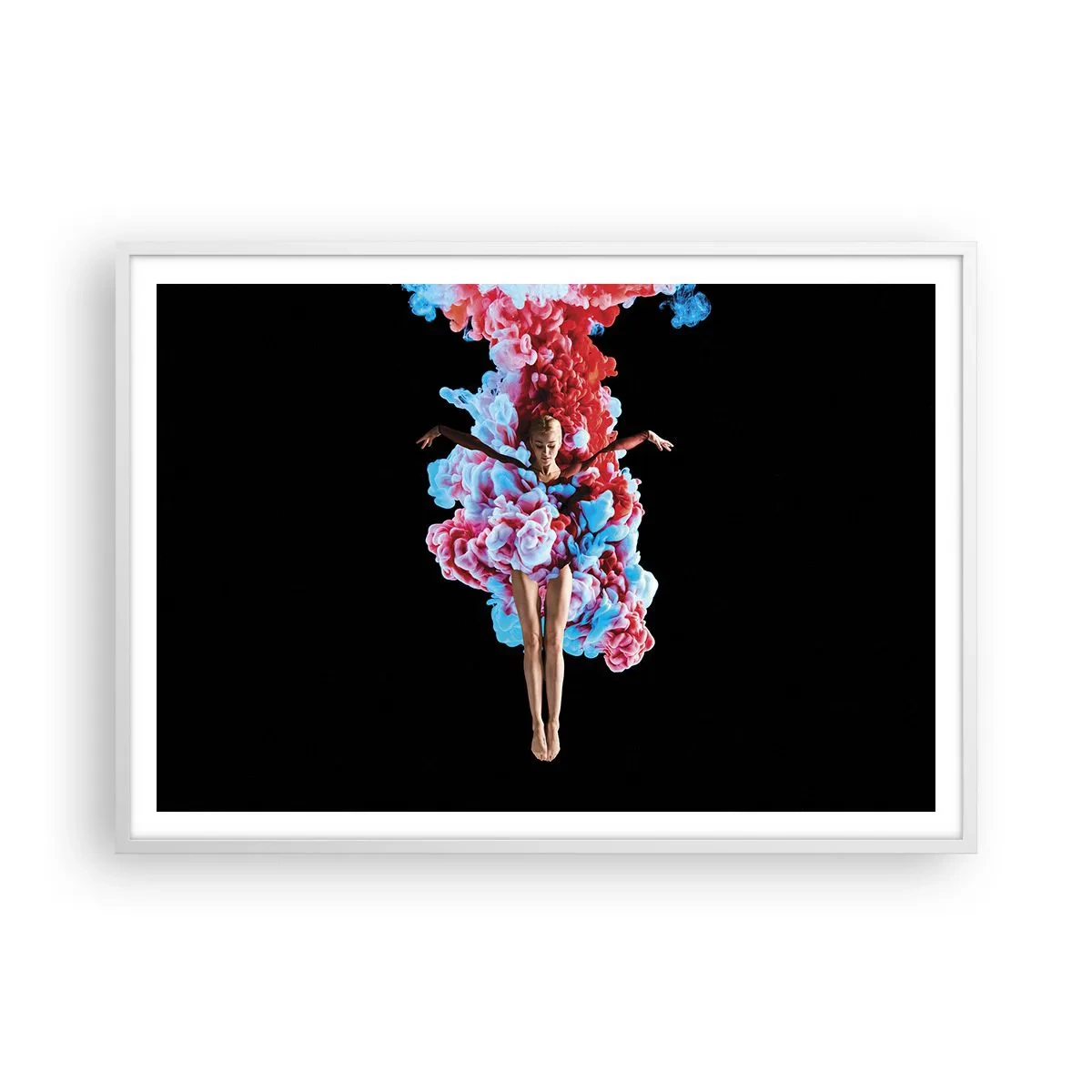 Poster in een witte lijst - In volle bloei - 100x70 cm