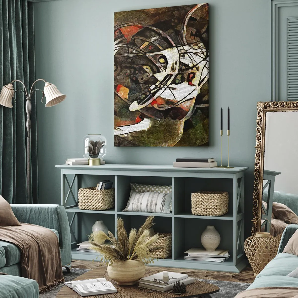Schilderen op canvas - Hoor je het verkeer? - 45x80 cm