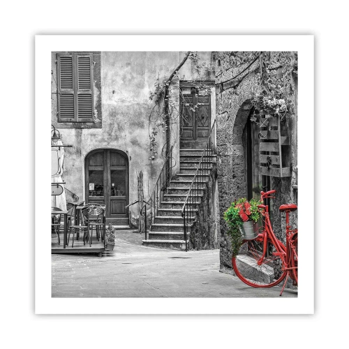 Poster - Toscaanse steeg - 60x60 cm