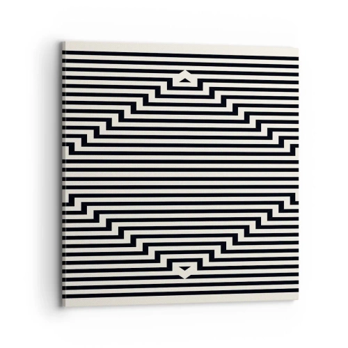 Schilderen op canvas - Geometrische illusie - 70x70 cm