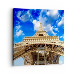 Schilderen op canvas - Reiken naar de hemel en de wolken - 40x40 cm