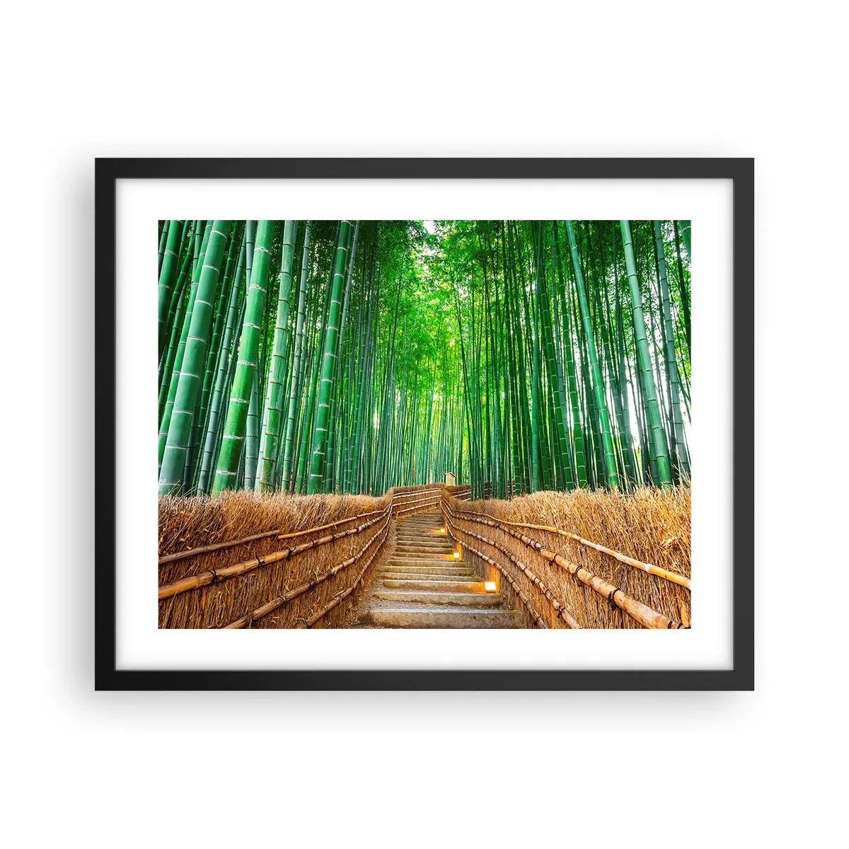 Poster in een zwarte lijst - De essentie van de aziatische natuur - 50x40 cm