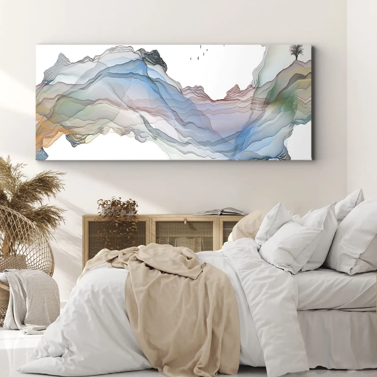 Schilderen op canvas - Op weg naar de kristallen bergen - 100x40 cm