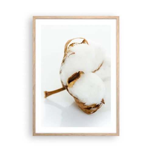 Een poster in een licht eiken lijst - Zacht van aard - 50x70 cm
