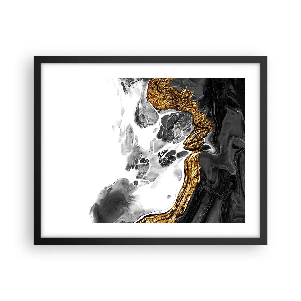 Poster in een zwarte lijst - Organische samenstelling - 50x40 cm