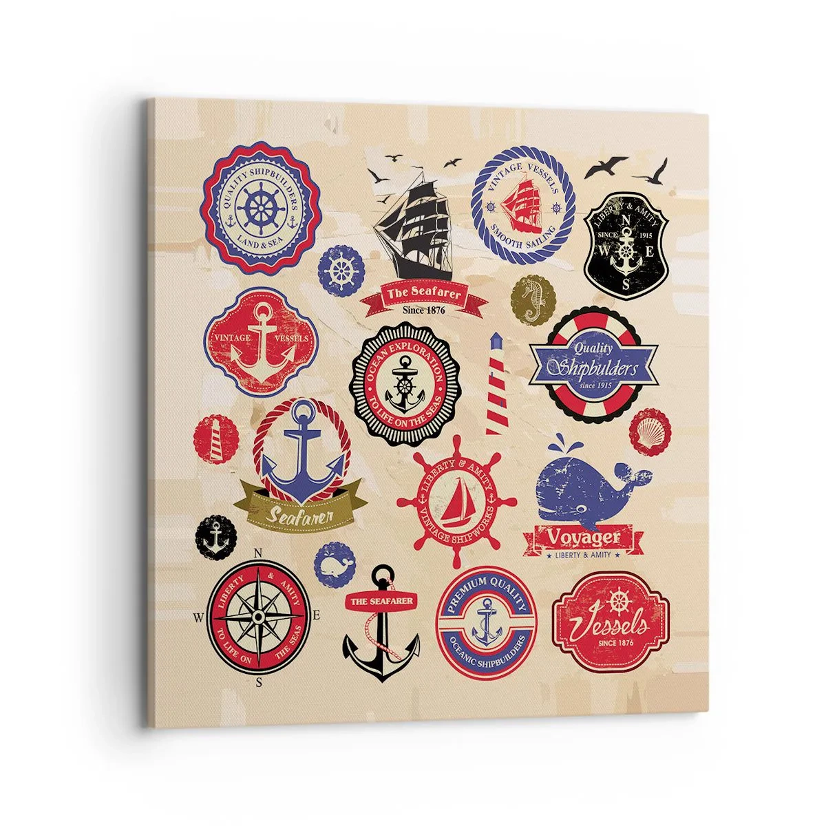 Schilderen op canvas - Zeilende broederschap - 70x70 cm