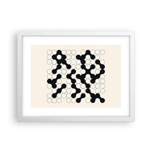 Poster in een witte lijst - Chinees spel – variatie - 40x30 cm