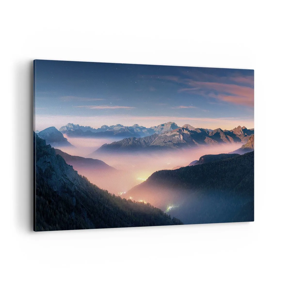 Schilderen op canvas - Licht in de dalen - 100x70 cm