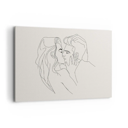 Schilderen op canvas - Verstrikt in gevoel - 100x70 cm