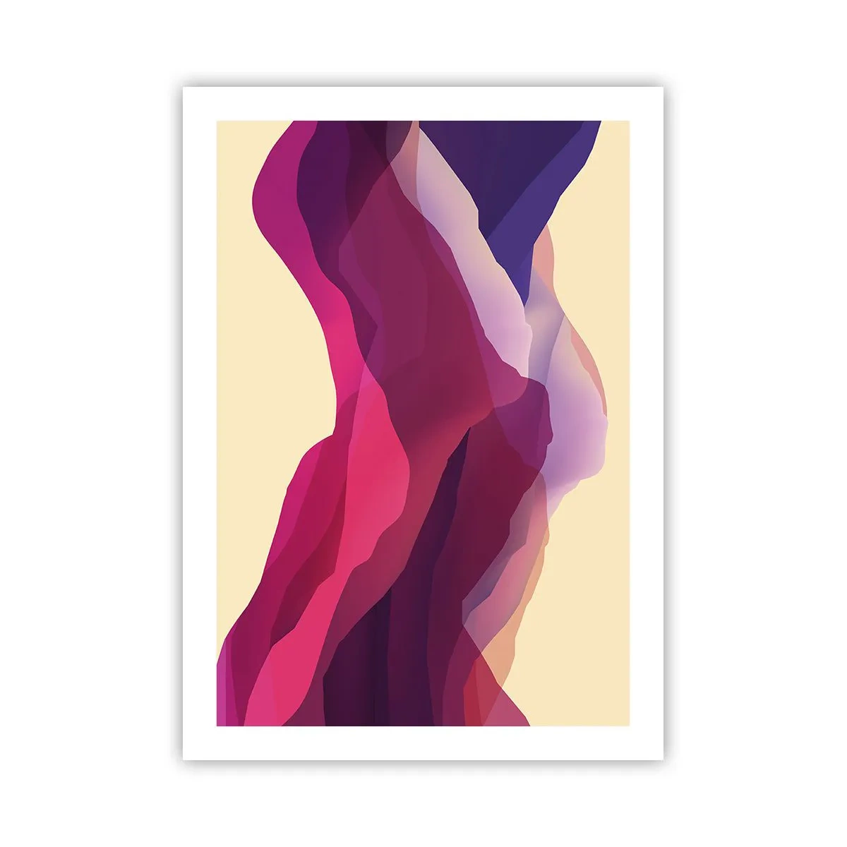 Poster - Paarse golven - 50x70 cm