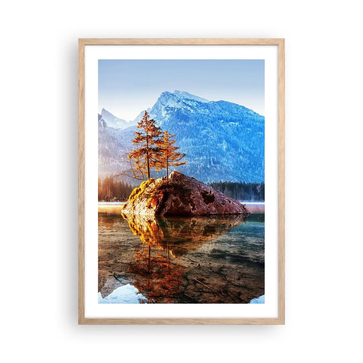 Een poster in een licht eiken lijst - De natuur in een nieuw licht - 50x70 cm