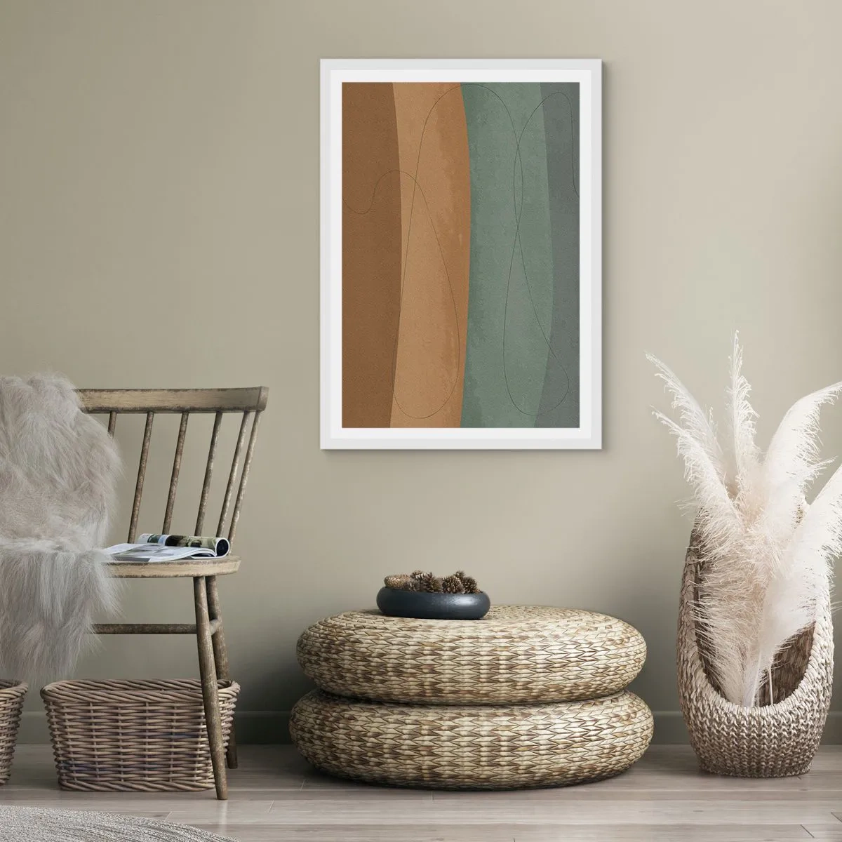 Poster in een witte lijst - Horizontale compositie - 70x100 cm