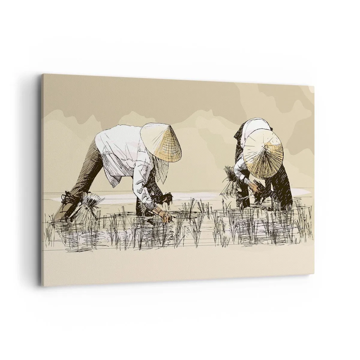 Schilderen op canvas - Succesvolle oogst - 120x80 cm