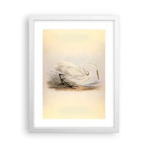 Poster in een witte lijst - Dame op de biezen - 30x40 cm