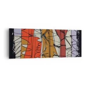 Schilderen op canvas - Spontane compositie - 140x50 cm