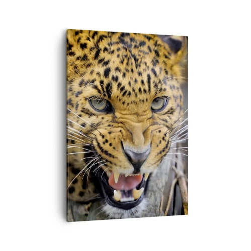 Schilderen op canvas - Blijf achter, ik waarschuw je! - 50x70 cm