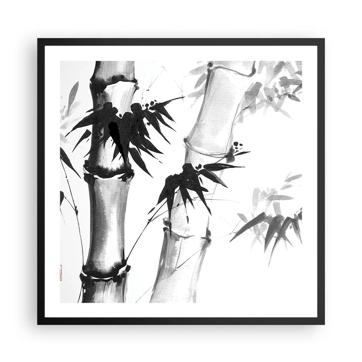 Poster in een zwarte lijst - Close-up op het oosten - 60x60 cm