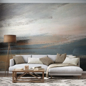 Fotobehang Premium Canvas - Abstractie: noordelijk landschap - Deel, Abstractie, Minimalisme - 250x175 cm