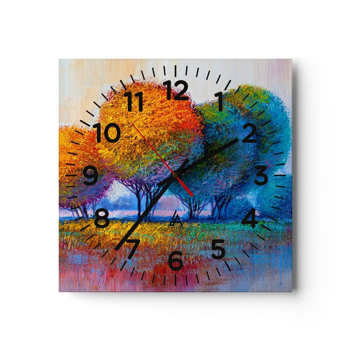 Wandklok - Klok - Een klomp van schitterende kleuren - 40x40 cm