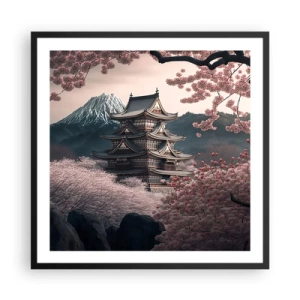 Poster in een zwarte lijst - Het land van de kersenbloesem - 60x60 cm