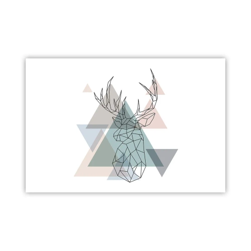 Poster - In een geometrisch bos - 91x61 cm