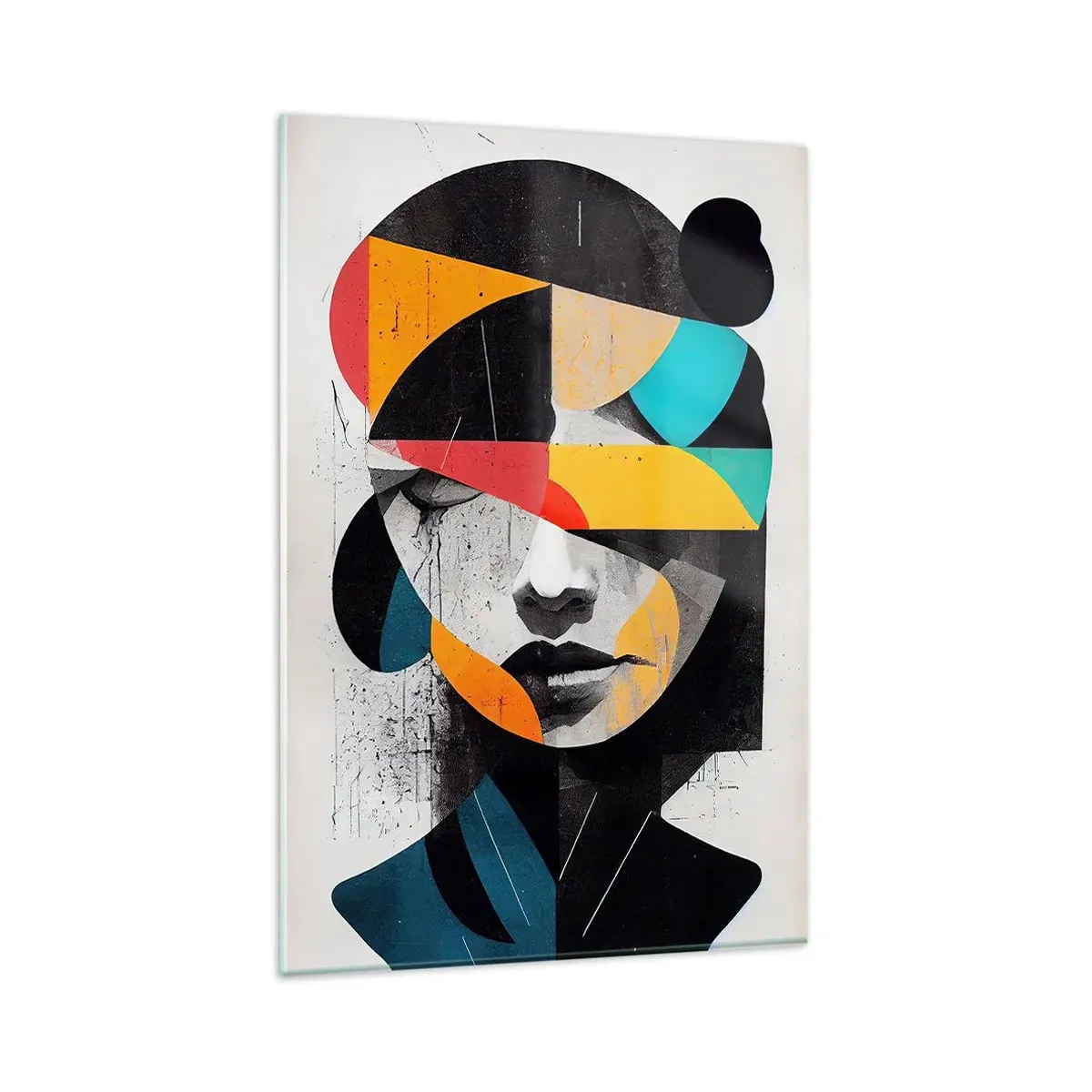 Schilderen op glas - Veelkleurig innenportret - 80x120 cm