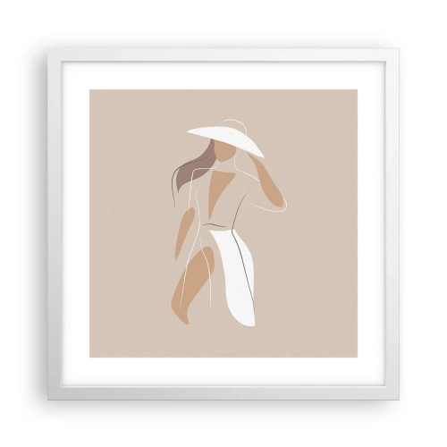 Poster in een witte lijst - Mode is leuk - 40x40 cm