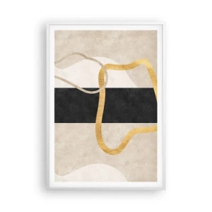 Poster in een witte lijst - Verwarde vormen - 70x100 cm