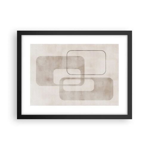 Poster in een zwarte lijst - Geometrische voeg - 40x30 cm