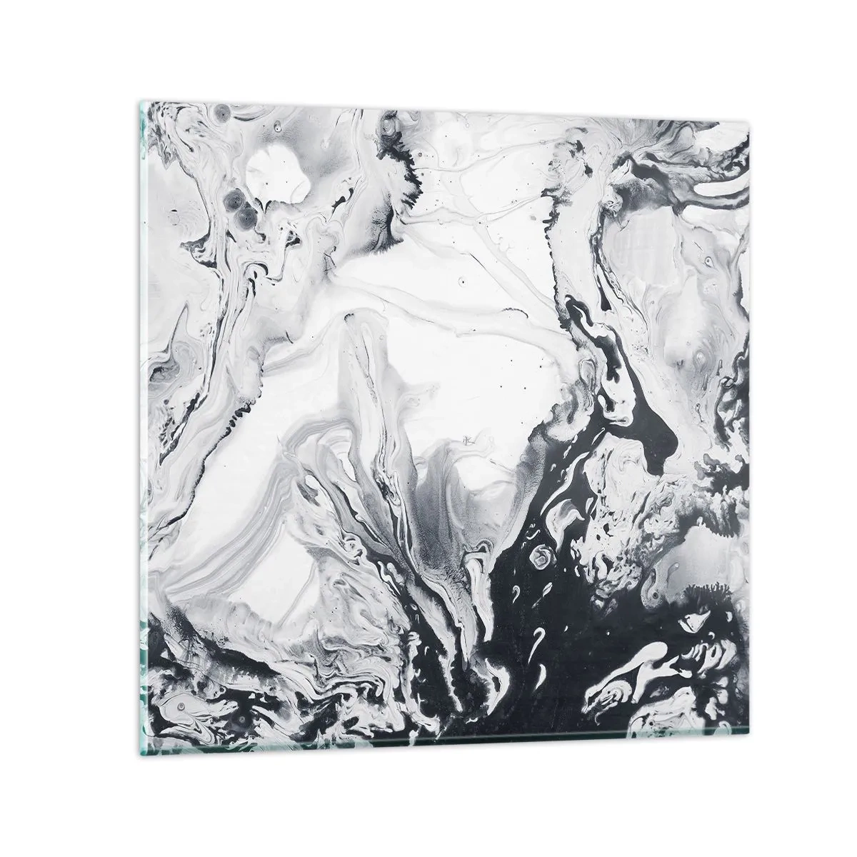 Schilderen op glas - Het binnenste van de aarde - 70x70 cm