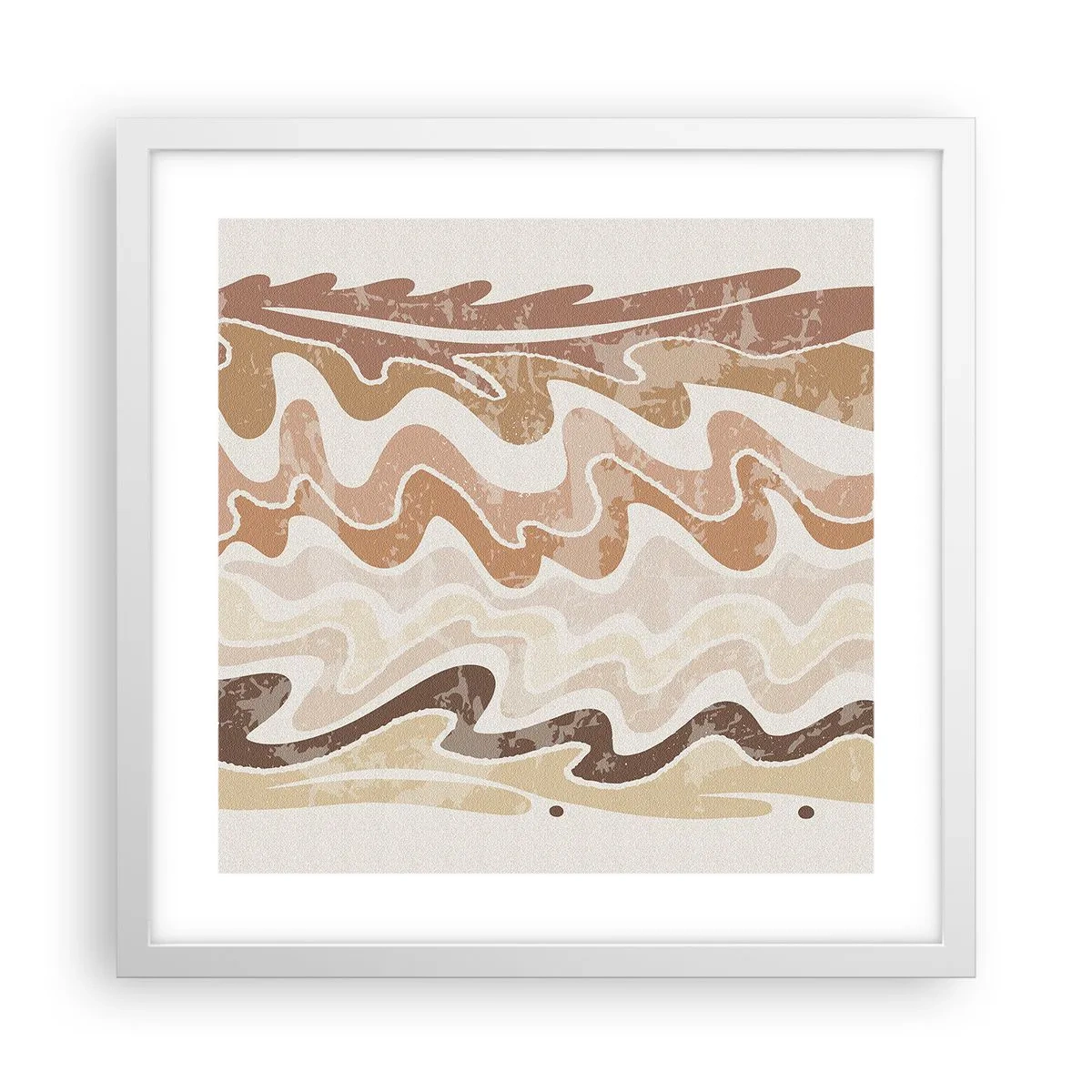 Poster in een witte lijst - Goede energie – goede emoties - 40x40 cm