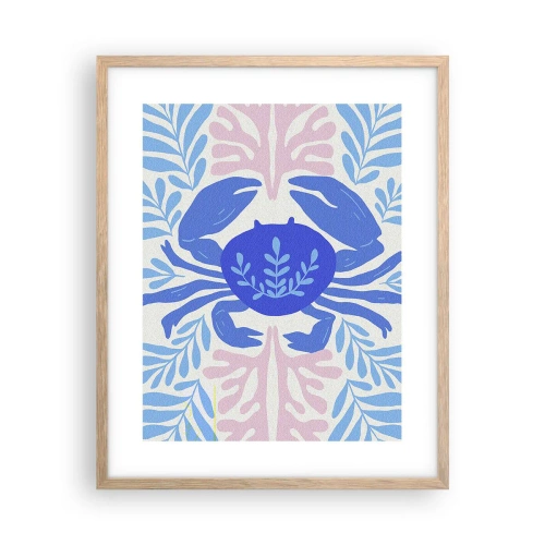 Een poster in een licht eiken lijst - Als een zeebloem - 40x50 cm