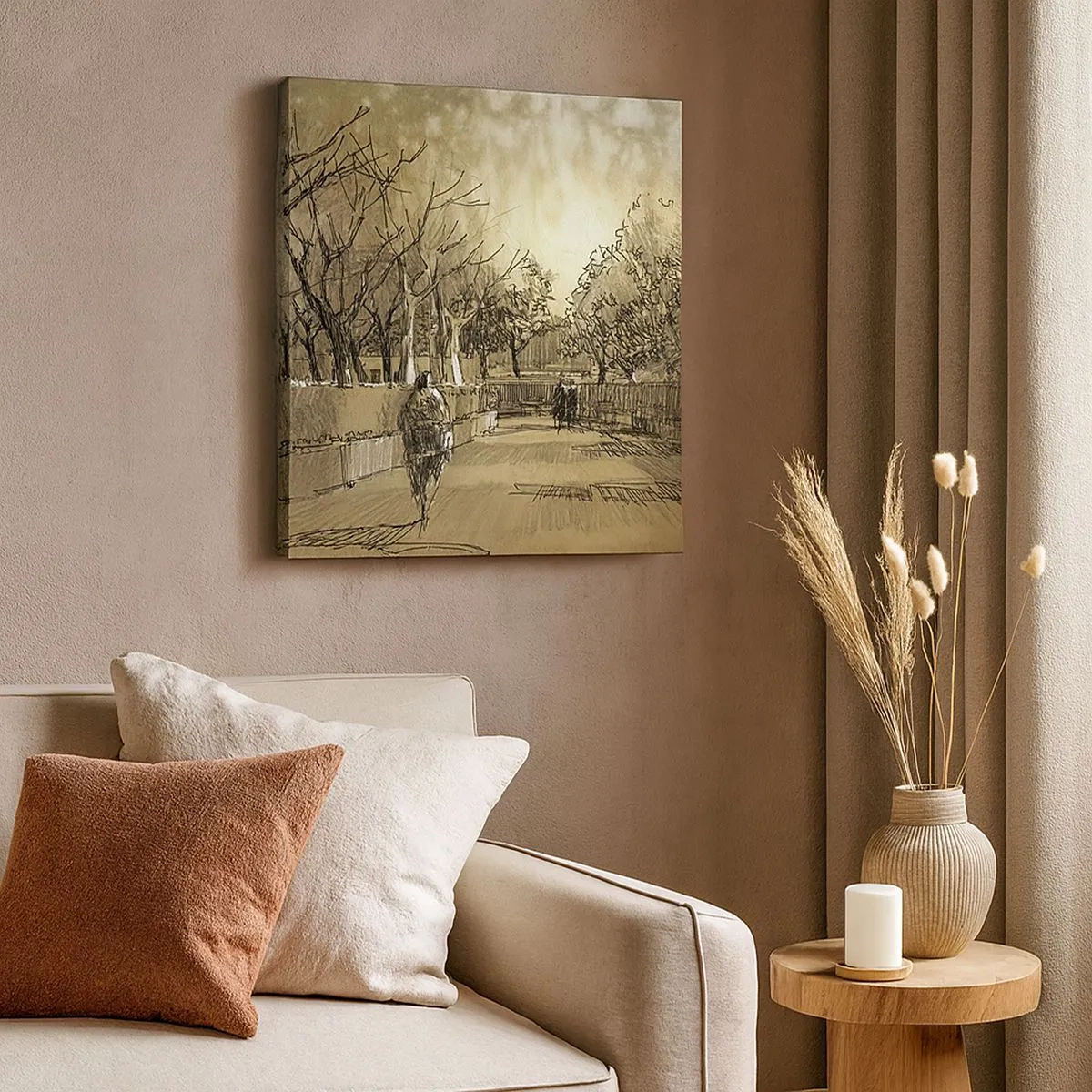 Schilderen op canvas - Een moment gestopt met een veer - 30x30 cm