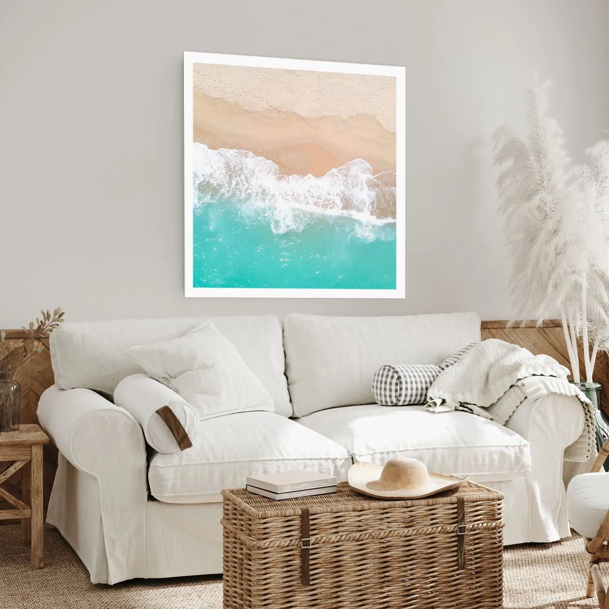 Poster - Een strelende aanraking - 40x40 cm