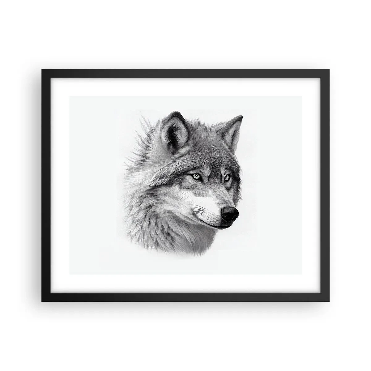 Poster in een zwarte lijst - Alfa – zonder twijfel - 50x40 cm