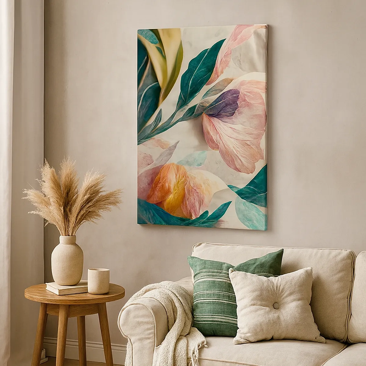 Schilderen op canvas - Bloemen van de zuidelijke eilanden - 50x70 cm