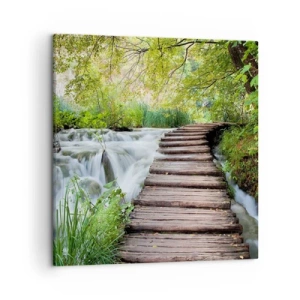 Schilderen op canvas - Geen stilstaand water - 50x50 cm